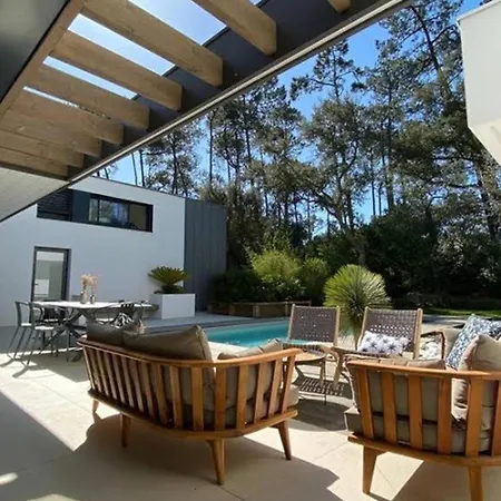 D'architecte Avec Piscine Chauffee, Terrasse Et Services Hoteliers A - Fr-1-791-11 Soorts-Hossegor